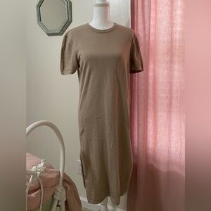 ASOS Tan Midi T-Shirt Dress